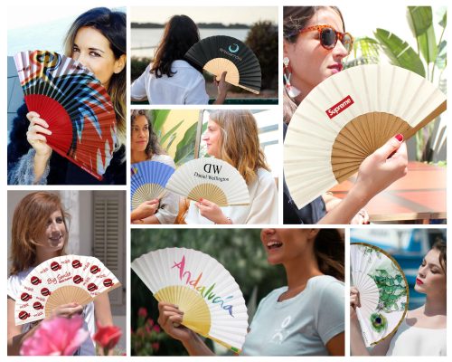 custom printed hand fans