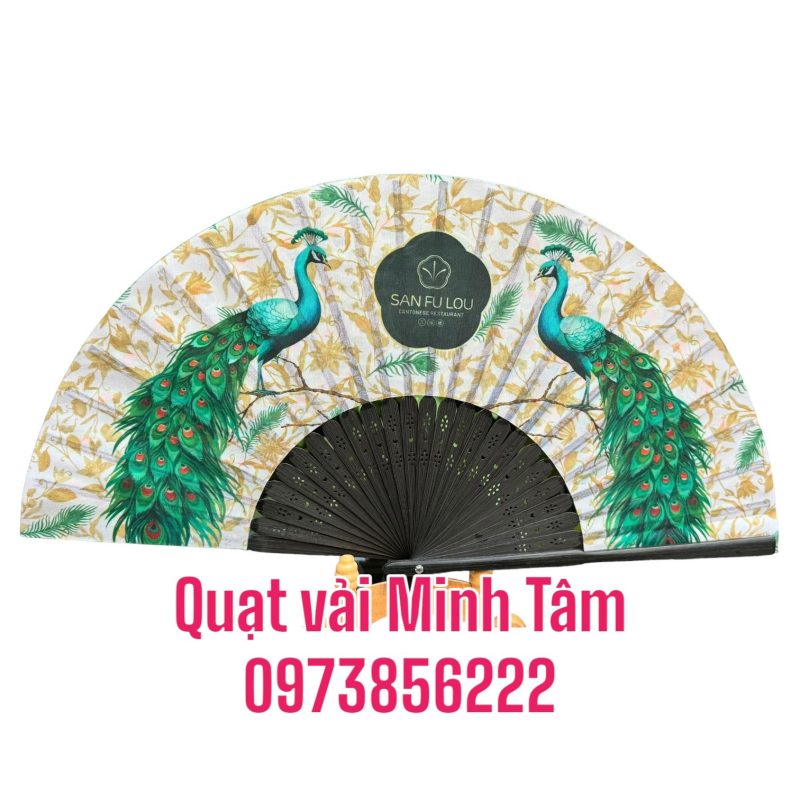 quạt giấy quạt vải nan tre